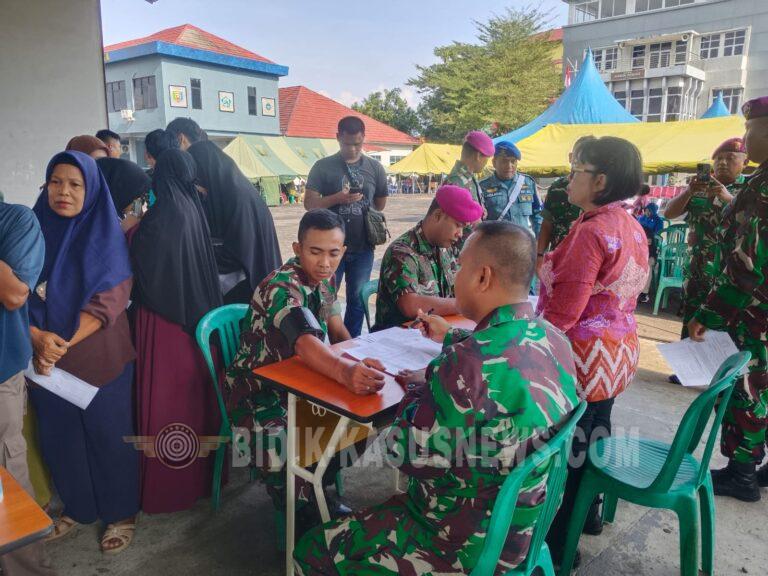 Babinsa Karang Maritim Dukung Donor Darah dan Cek Kesehatan Gratis di HUT ke-61 Lanal Lampung