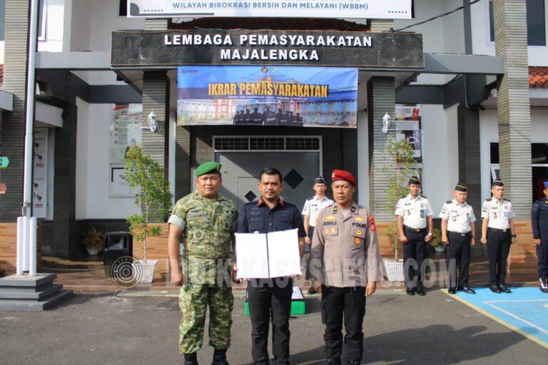 Lapas Kelas IIB Majalengka Gelar Ikrar Pemasyarakatan Bersih dari Handphone Ilegal, Narkoba, dan Penipuan