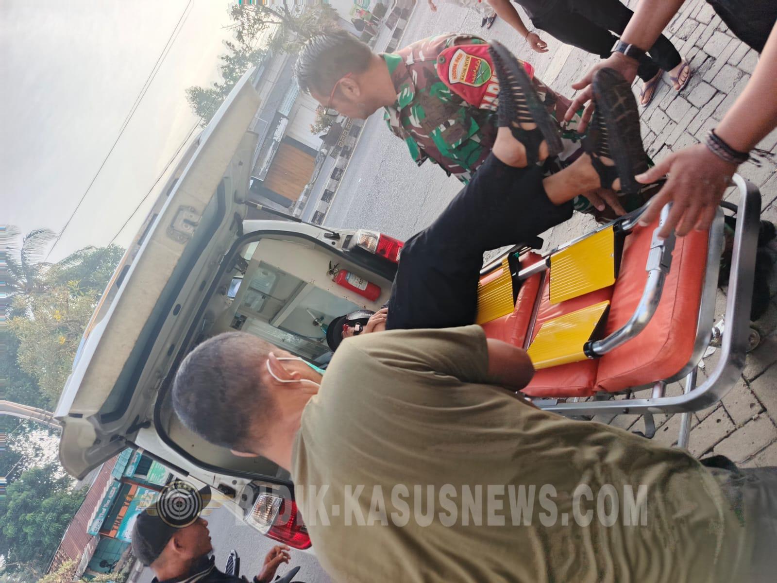 Babinsa Koramil 410-06/Kedaton Sigap Evakuasi Anggota Polri Korban Penembakan Saat Gagalkan Curanmor di Bandar Lampung