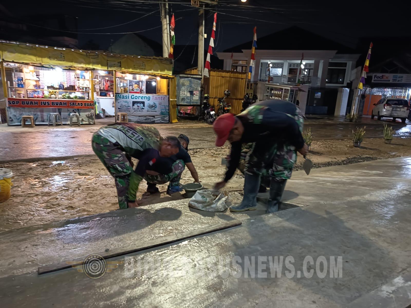 Babinsa Way Halim Pimpin Gotong Royong Persiapan Koperasi Merah Putih, Dandim 0410/KBL dan Pejabat Kodam Turut Hadir