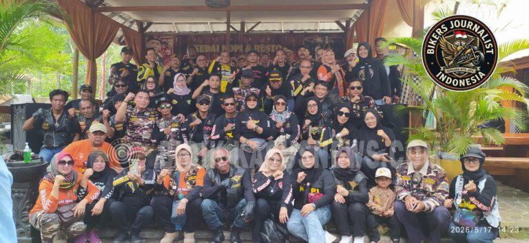 Jalin Kolaborasi, Bikers Jurnalis Indonesia (BJI) Hadiri Pertemuan Bikers FKPPI se-Jawa Barat di Waduk Darma Kuningan