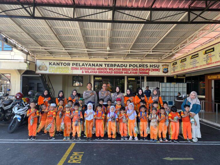 Polres HSU Gelar Program Polisi Sahabat Anak, Tanamkan Disiplin dan Keselamatan Berlalu Lintas Sejak Dini