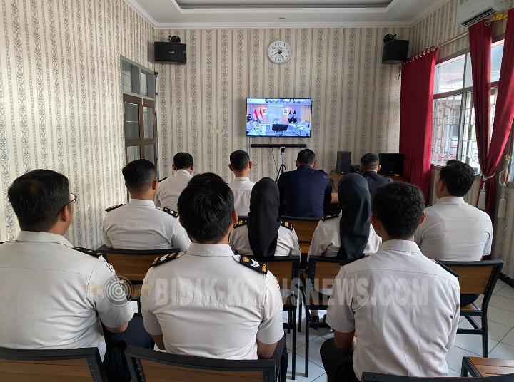 Perkuat Komitmen Zero HALINAR, Rutan Jepara Ikuti Penguatan dari Dirjenpas Secara Virtual
