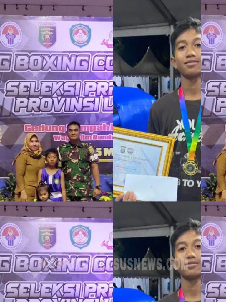 Putra Prajurit Kodim 0410/KBL Raih Juara Tinju Piala Gubernur, Harumkan Nama Bandar Lampung
