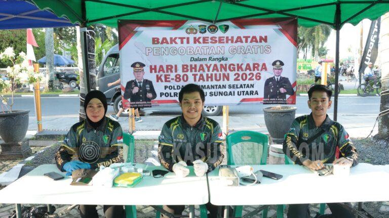 Sidokkes Polres HSU Gelar Bakti Kesehatan Gratis di HSU Bangkit Bike Fest 2026, Wujud Kepedulian Polri Menyambut Hari Bhayangkara ke-80