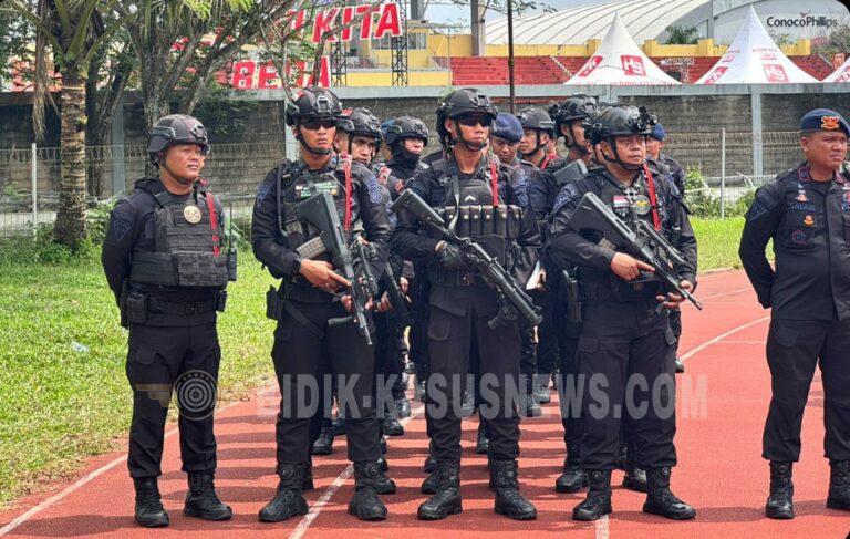 Gegana Satbrimob Polda Sumsel Sterilisasi Venue Konser Slank di Jakabaring, Pengamanan Diperketat