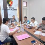 Kasiwas Polres Majalengka AKP Dodo Haryanto Bersama Anggota Mengikuti Gelar Perkara di ruang Sat reskrim