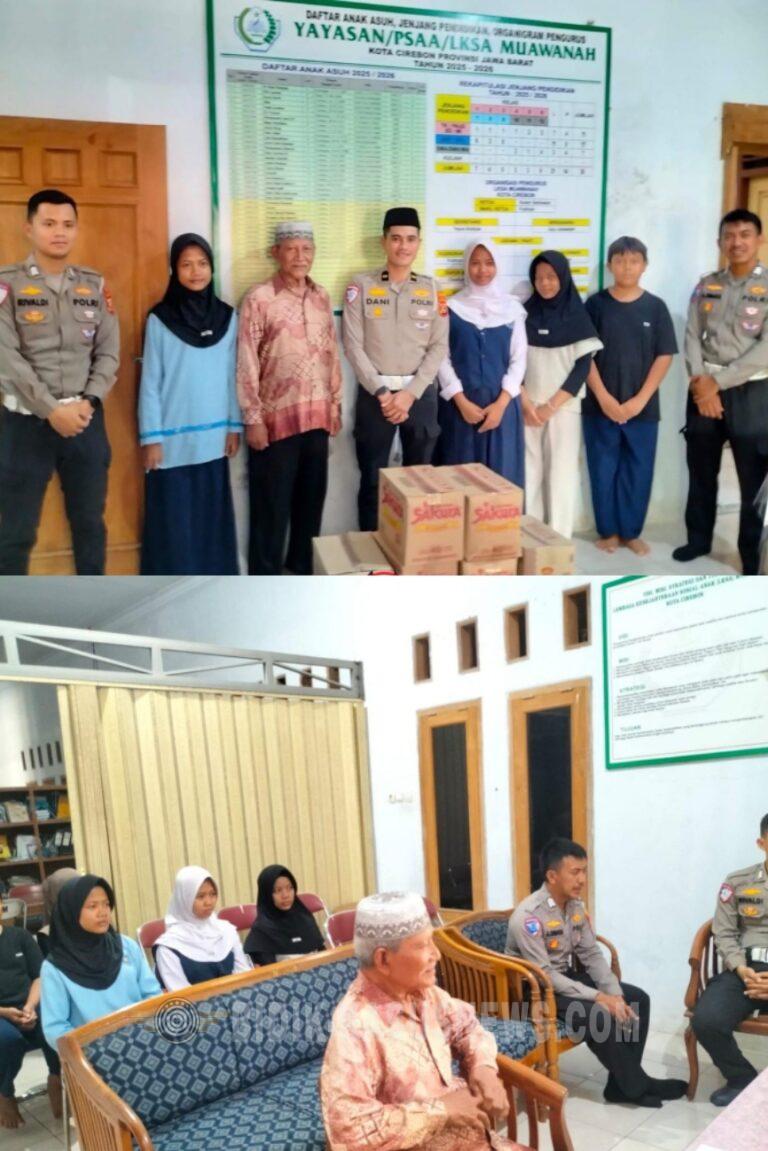 Polres Cirebon Kota Edukasi Keselamatan Lalu Lintas dan Sosialisasi ETLE kepada Anak-anak LKSA Muawanah