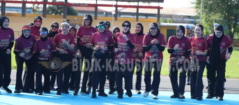 Dansat Brimob Polda Sumsel Hadiri Launching Sumsel Bhayangkara Run 2026