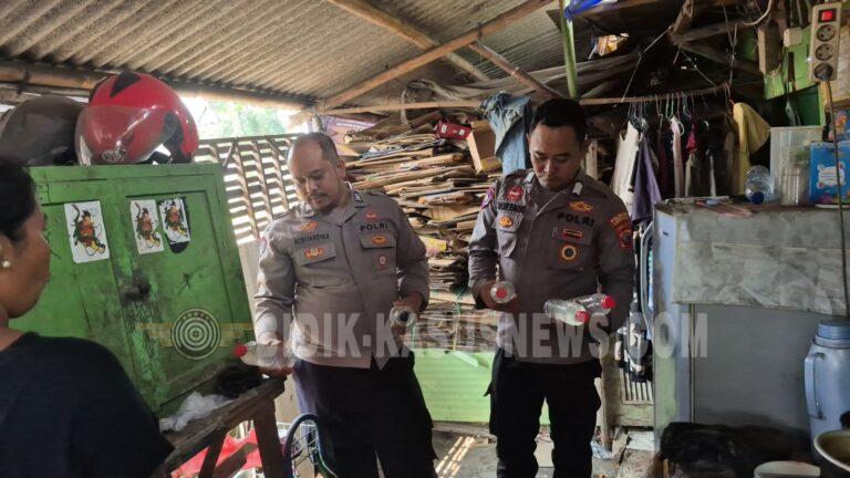 Polsek Plered Polresta Cirebon Gelar Operasi Pekat, Amankan Puluhan Botol Miras Jenis Ciu