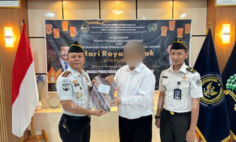 Waisak 2026, Satu Narapidana Buddha di Lapas Sukabumi Terima Remisi Khusus