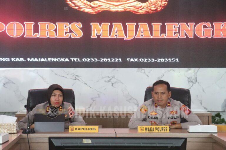 Optimalkan Respons Cepat, Kapolres Majalengka Ikuti Anev Pelayanan Publik dan Layanan 110 Pimpinan Irwasda Polda Jabar