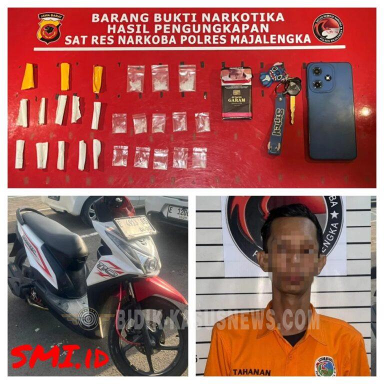 Polres Majalengka Berhasil Amankan Pengedar Sabu di Cikijing, Belasan Paket Siap Edar Disita