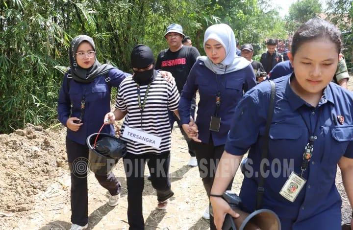 Gelar Rekonstruksi , Langkah Hukum Polres Kuningan Ungkap Fakta Kasus Bayi di Cibingbin