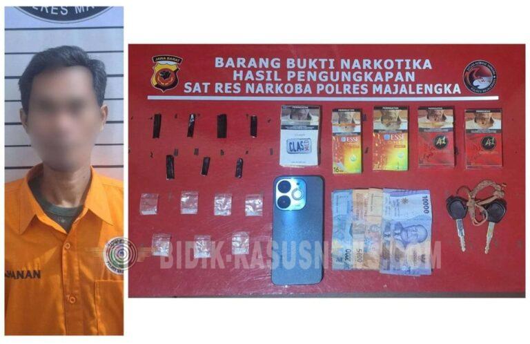 Gagalkan Peredaran Sabu di Jalur Talaga–Cikijing, Satres Narkoba Polres Majalengka Bekuk Seorang Pengedar