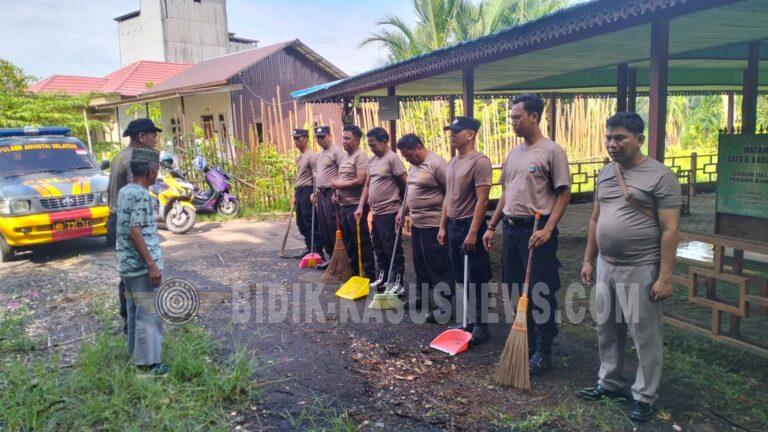 Sambut Hari Bhayangkara ke-80, Polsek Amuntai Selatan Gelar Bakti Religi di Makam Pahlawan Perang Banjar Datu H. Abdullah
