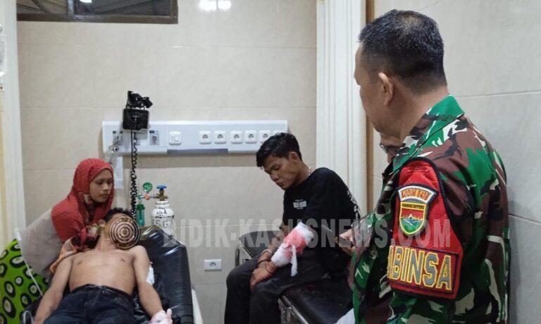 Babinsa Kedamaian Sigap Turun ke TKP Pembacokan di Bandar Lampung, Korban Cepat Dievakuasi dan Situasi Tetap Kondusif