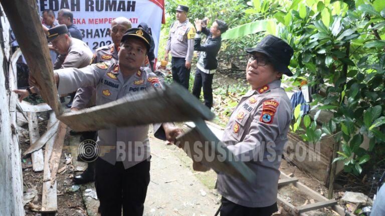Sambut Hari Bhayangkara ke-80, Polres HSU Mulai Program Bedah Rumah untuk Warga Kurang Mampu di Babirik