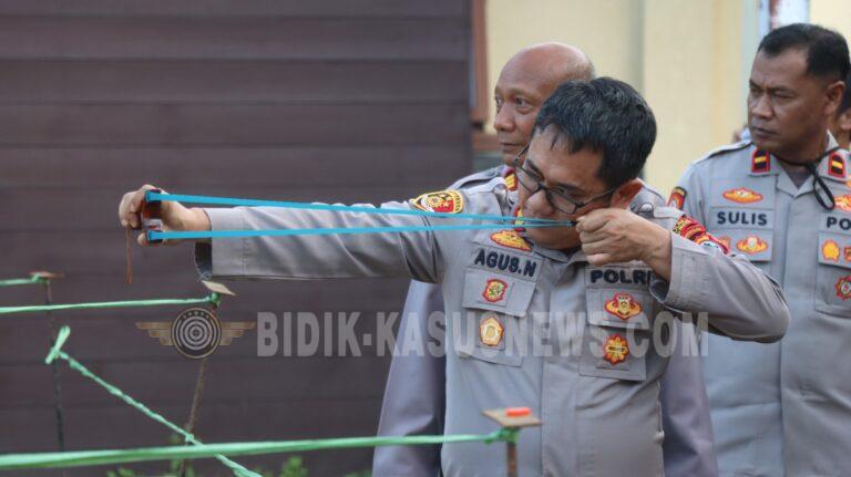 Meriahkan Hari Bhayangkara ke-80, Polres HSU Gelar Lomba Ketapel, Puluhan Personel Adu Ketepatan dan Sportivitas
