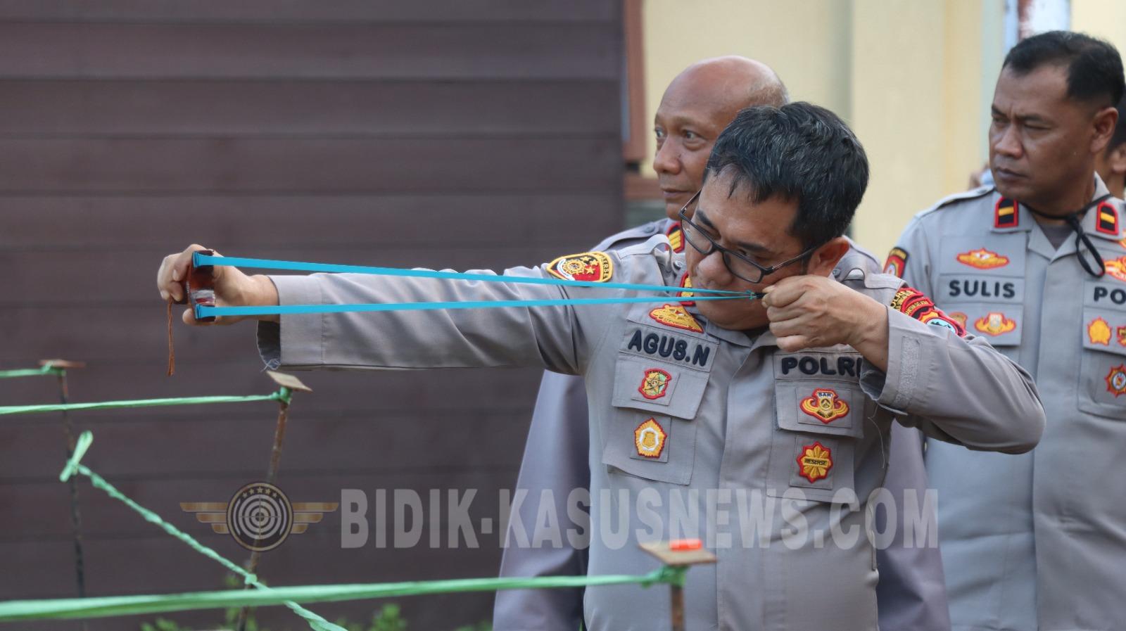 Meriahkan Hari Bhayangkara ke-80, Polres HSU Gelar Lomba Ketapel, Puluhan Personel Adu Ketepatan dan Sportivitas