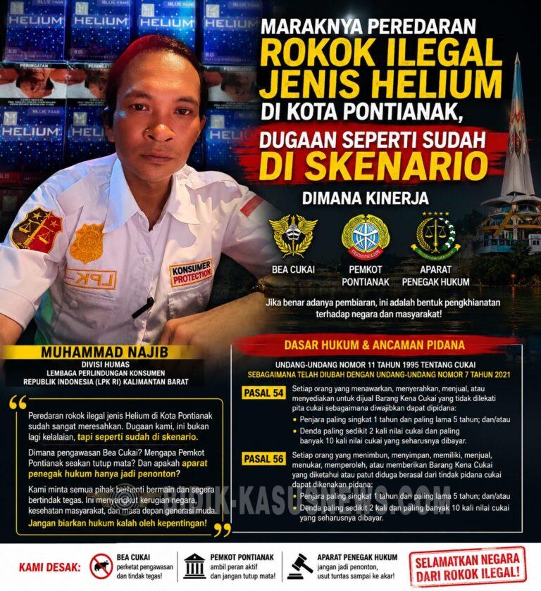 Lapor Pak Kapolri !! Maraknya Peredaran Rokok ilegal Jenis Helium Di Kota Pontianak Kalbar
