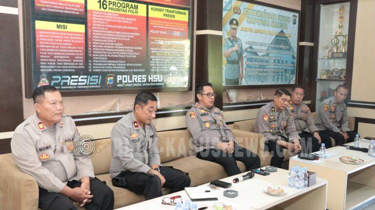 Kapolres HSU Pimpin Coffee Morning Bersama PJU dan Kapolsek, Bahas Kesiapan Hari Bhayangkara ke-80 hingga Evaluasi Anggaran