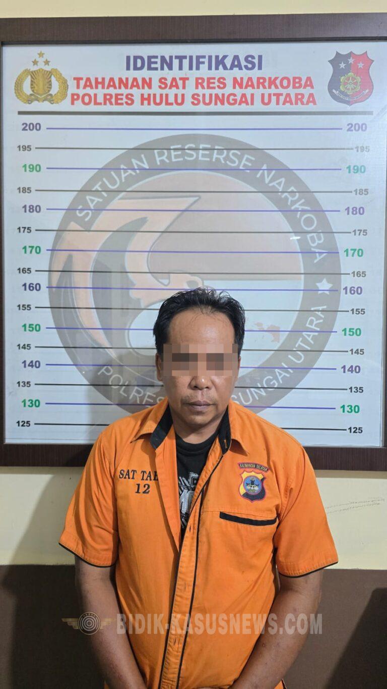Residivis Narkotika Kembali Ditangkap, Satresnarkoba Polres HSU Amankan 6 Paket Sabu di Sungai Pandan