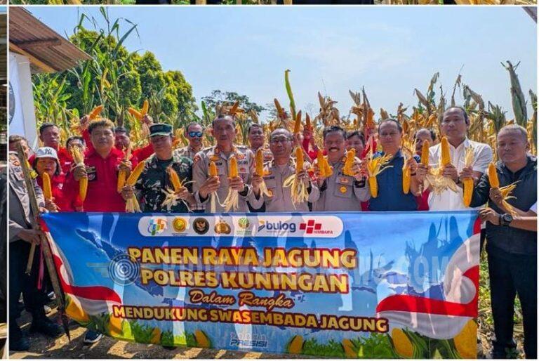 Kapolres Kuningan Turun Langsung Bersama Jajaran dan Petani di Lahan Produktif