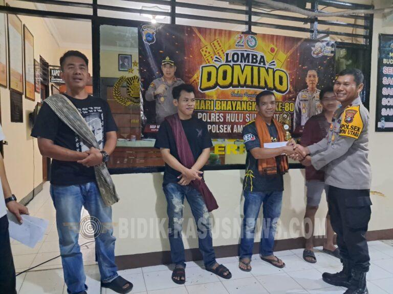 Semarak HUT Bhayangkara ke-80, Polsek Amuntai Utara Gelar Lomba Domino yang Diikuti Ratusan Warga