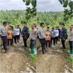 ​Dukung Ketahanan Pangan Nasional, Satlantas Polres Kuningan Monitoring Lahan Jagung di Desa Cibulan