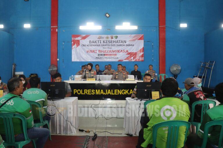 Bakti Kesehatan HUT Bhayangkara ke-80 Tahun 2026, Polres Majalengka Ikuti Kegiatan Secara Daring Bersama Masyarakat dan Ojol