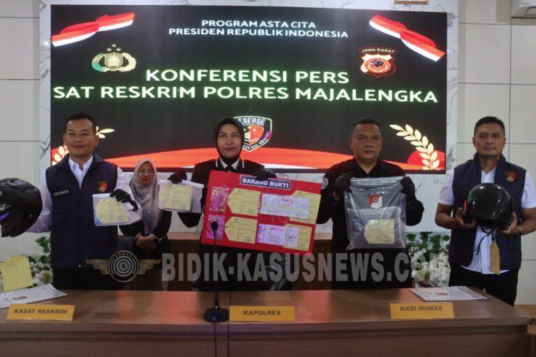 Kurang dari 1 Jam, Satreskrim Polres Majalengka Bekuk Dua Jambret Emas Lintas Wilayah