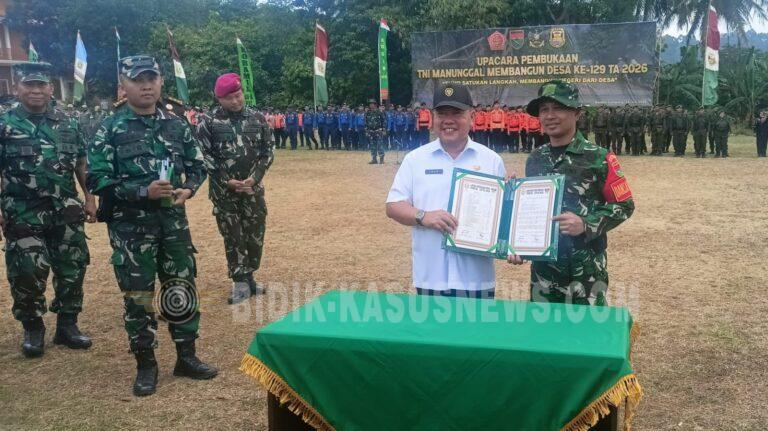 TMMD ke-129 Resmi Dibuka di Bandar Lampung, TNI dan Pemkot Percepat Pembangunan Infrastruktur serta RTLH di Pinang Jaya