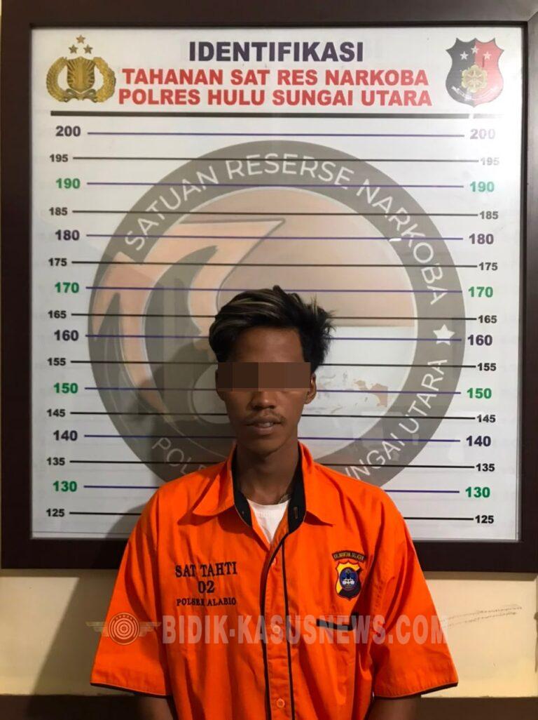 Satresnarkoba Polres HSU Amankan Pengedar Sabu Berinisial MIB, Satu Rekannya Masih Dalam Pengejaran