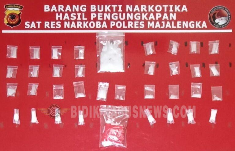Komitmen Perang Melawan Narkoba, Sat Narkoba Polres Majalengka Gulung Pengedar Sabu dan Sita 35 Paket Siap Edar
