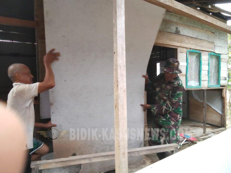 TMMD ke-129 Kodim 0410/KBL Bedah Rumah Dua Warga Pinang Jaya, Wujudkan Hunian Layak dan Sehat
