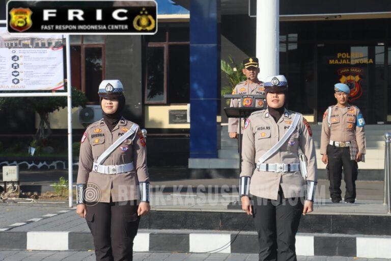 Pimpin Apel Pagi Jam Pimpinan, Wakapolres Majalengka Tekankan Mitigasi Karhutla di Tengah Musim Angin Kencang