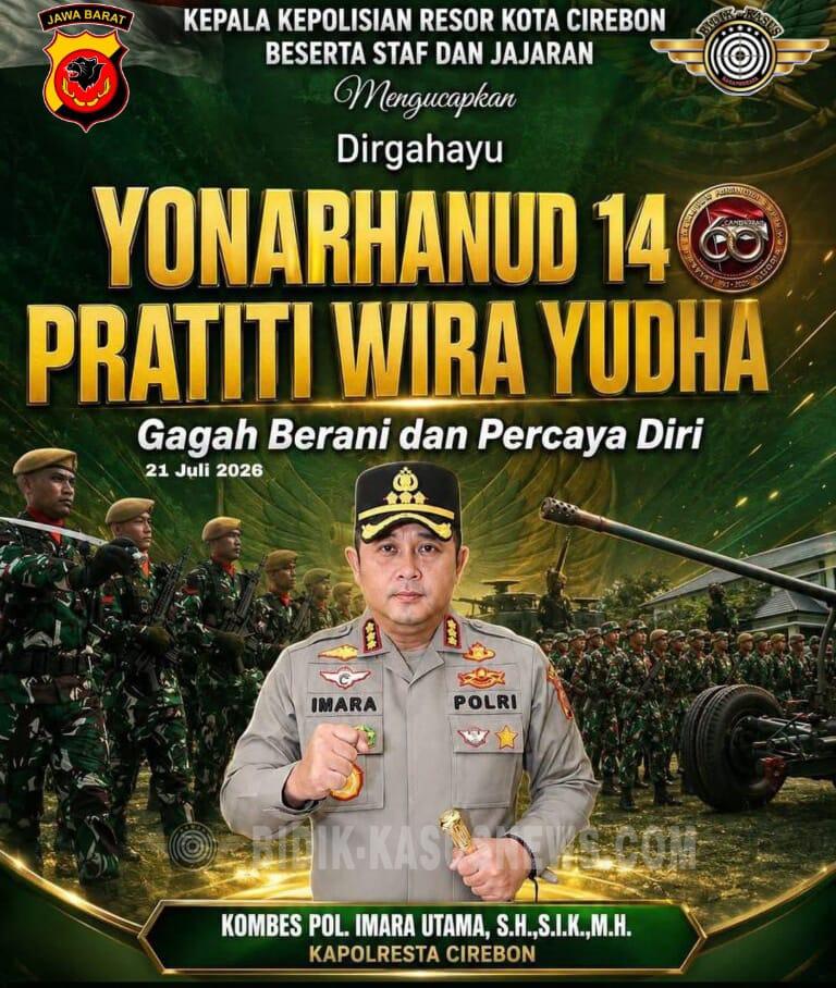 Kapolres Cirebon Bersama Jajaran Ucapkan Dirgahayu ke-64 Yon Arhanud 14/Pratiti Wira Yudha