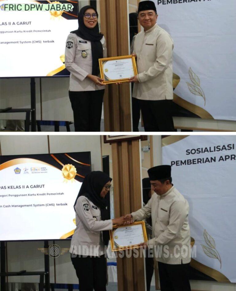 Lapas Garut Raih Dua Penghargaan Pengelolaan Keuangan Negara di Lingkungan Satker Mitra KPPN Garut