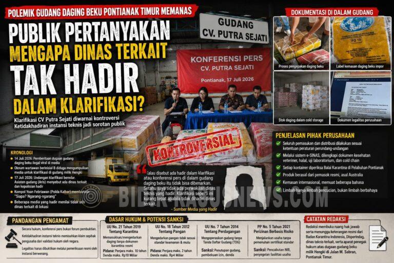 Polemik Gudang Daging Beku Pontianak Timur Memanas,Publik Pertanyakan Mengapa Dinas Terkait Tak Hadir Dalam Klarifikasi