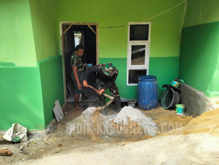 TMMD Ke-129 Kodim 0410/Kota Bandar Lampung Bangun Kamar Mandi Rumah Siswanto, Wujud Nyata Kepedulian TNI untuk Warga