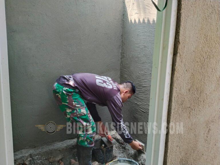 TMMD Ke-129 Kodim 0410/KBL Kebut Renovasi Rumah Siswanto, Pengacian dan Plafon PVC Mulai Terpasang