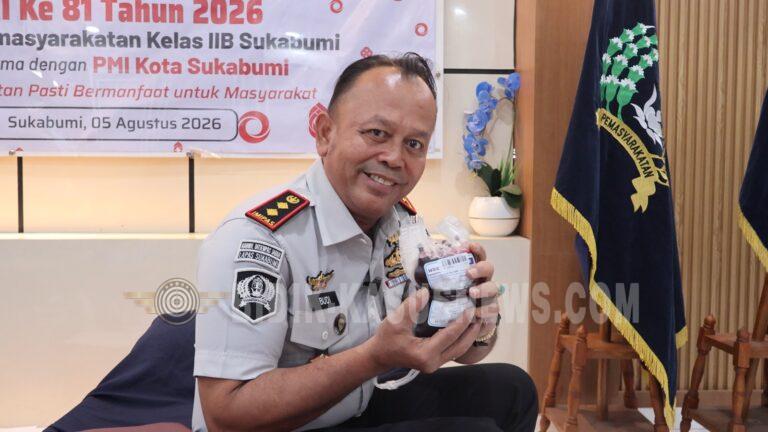 Donor Darah Semarak HUT RI, Lapas Sukabumi Kumpulkan 11 Kantong Darah untuk PMI