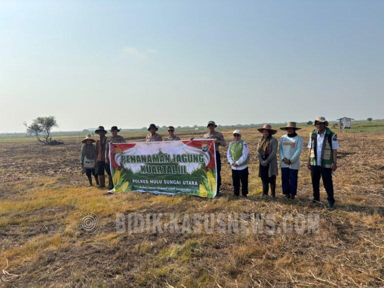 Polres Hulu Sungai Utara Laksanakan Penanaman Jagung Kuartal III Tahun 2026, Wujud Nyata Dukungan Ketahanan Pangan Nasional