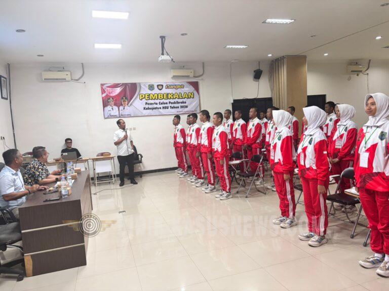 Calon Paskibraka HSU Dibekali Bahaya Narkoba, Polres Tekankan Pentingnya Menjaga Masa Depan Generasi Muda