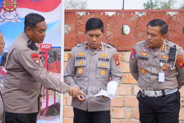 Wakapolda dan Dansat Brimob Polda Sumsel Ikuti Gladi Peresmian Jembatan Merah Putih Presisi Melalui Zoom Meeting