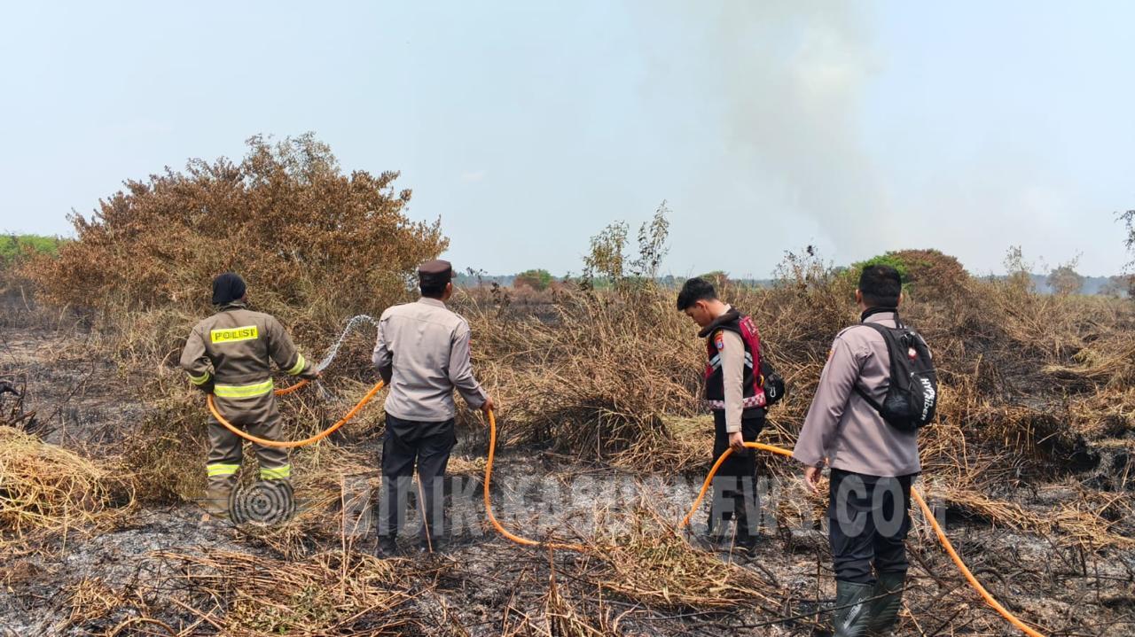 Tiga Hotspot Terdeteksi di Amuntai Tengah, Tim Gabungan Padamkan Karhutla di Lahan Gambut