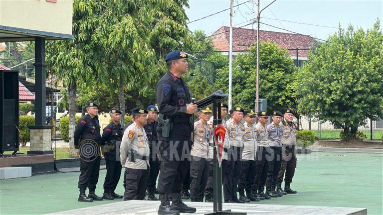Dansat Brimob Polda Sumsel Ikuti Apel Pergeseran Pasukan Operasi Aman Nusa II Penanggulangan Karhutla Tahun 2026