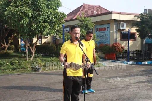 Meriahkan HUT ke-81 RI, Wakapolres Majalengka Pimpin Apel Pagi Polres Majalengka