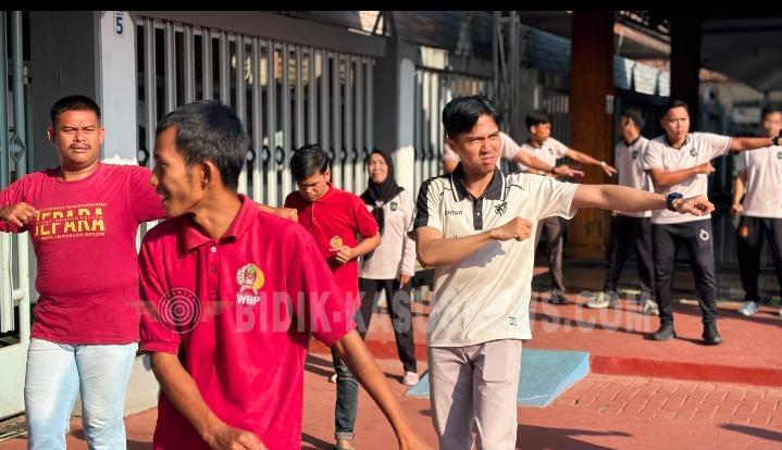 Jaga Kebugaran, Warga Binaan Rutan Jepara Ikuti Senam Sehat Bersama